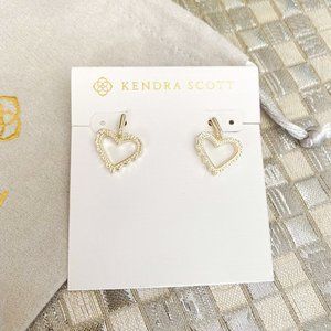 Kendra Scott Sophee heart Drop Earrings Gold
